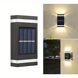 2/4pcs Solar Wall Lamp Outdoor Up and Down Lighting Wall Light Waterproof Garden Light Villa Wall Washing Lamp Outdoor Terrace Courtyard Solar Night Light Lightinthebox