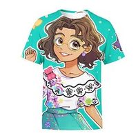 Kids Girls' T shirt Short Sleeve 3D Print Cartoon Crewneck Green Children Tops Spring Summer Active Fashion Streetwear Daily Outdoor Regular Fit 3-12 Years Lightinthebox - thumbnail