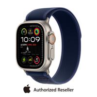 Apple Watch Ultra 2 GPS + Cellular 49mm Natural Titanium Case with Blue Trail Loop – S/M - thumbnail