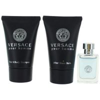 Versace Pour Homme Edt 50ml Hb Shampoo 50ml A/s Balm 50ml Set (UAE Delivery Only)