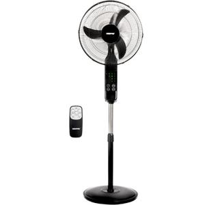 Geepas 16" Stand Fan With Remote Control | 3 Speed | Adjustable Height & Tilt Setting With Led Display | Auto Off | Black | GF9466