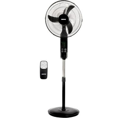 Geepas 16" Stand Fan With Remote Control | 3 Speed | Adjustable Height & Tilt Setting With Led Display | Auto Off | Black | GF9466