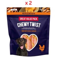 Rosewood Chewy Twist Chicken Dog Treats 345g Value (Pack of 2)