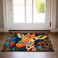 Colorful Giraffe Doormat Non-Slip Oil Proof Rug Indoor Outdoor Mat Bedroom Decor Bathroom Mat Entrance Rug Door Mat Lightinthebox