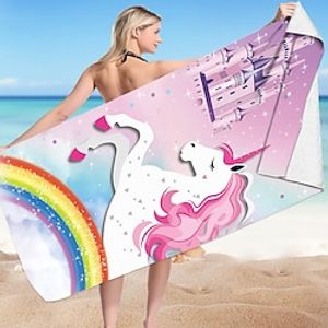 1PCS Square Bath Towel Beach Towel Square Beach Towel (59inch29inch)Microfiber Towel Unicorn For Swimming pool,S:250g,M:300g, Lightinthebox