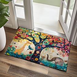 Tree of Life Animals Doormat Non-Slip Oil Proof Rug Indoor Outdoor Mat Bedroom Decor Bathroom Mat Entrance Rug Door Mat Lightinthebox