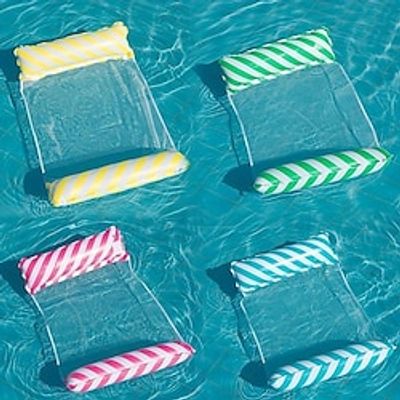 1pc Inflatable Pool Floats Chair With Air Pump, Water Hammock Pool Lounger With Strong Mesh Heavy Duty Thickened, Pool Float For Swimming Pool Used As Saddle, Lounge, Hammock, Drifter Pool Floats miniinthebox