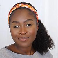2021 cross-border synthetic black african curly headscarf wig female long curly hair headband wig Lightinthebox - thumbnail