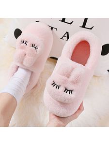 Home Bag With Cute Non-slip Warm And Thick Indoor Cotton Slippers