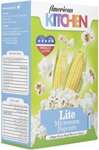 American Kitchen Lite Microwave Popcorn 255gm