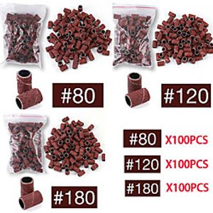 300pcs 80# 120# 180# Options Nail Dedicated Sanding Ring Bands Grinding Head Polisher Essential Supplies Sand Circle For Nail Drill File Machine Manicure Tool Lightinthebox