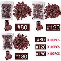 300pcs 80# 120# 180# Options Nail Dedicated Sanding Ring Bands Grinding Head Polisher Essential Supplies Sand Circle For Nail Drill File Machine Manicure Tool Lightinthebox - thumbnail