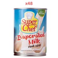 Super Chef Evaporated Milk (Veg. Fat) 23% 410Gm (Pack Of 48)