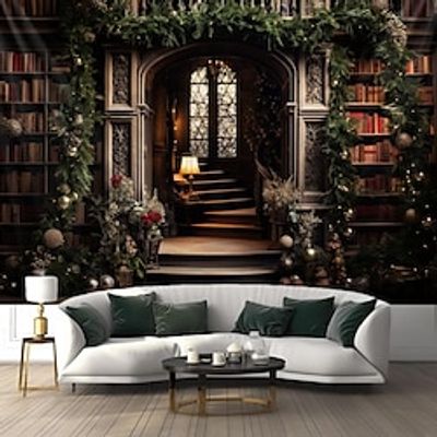 Christmas Study Hanging Tapestry Wall Art Xmas Large Tapestry Mural Decor Photograph Backdrop Blanket Curtain Home Bedroom Living Room Decoration Lightinthebox