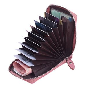 Zuoerdanni Genuine Leather Card Holder Short Zipper Purse