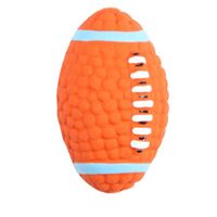 For Pet Latex Rugby Ball Squeaker Dog Toy - 5.5X9cm