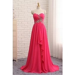 A-Line Prom Dresses Elegant Dress Formal Asymmetrical Sleeveless Strapless Chiffon Backless with Rhinestone Ruched Ruffles 2023 Lightinthebox