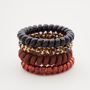 Assorted 4-Piece Spiral Hair Tie Set