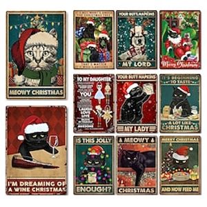 Christmas Metal Wall Art Metal Wall Decor Sign Plaque Bedroom Ornaments For Home Wedding Indoor Outdoor Christmas Gifts Lightinthebox