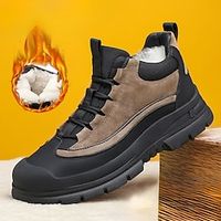 Men's Boots Winter Shoes Walking Casual Daily PU Comfortable Booties / Ankle Boots Loafer Brown Grey Spring Fall miniinthebox