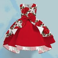 Girls' 3D Floral Party Dress Sleeveless 3D Print Summer Spring Fall Party Special Occasion Birthday Elegant Princess Beautiful Kids 3-12 Years Party Dress Swing Dress A Line Dress Above Knee Polyester Lightinthebox - thumbnail