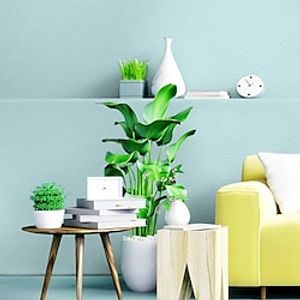 Solid Color Home Decoration Modern Wall Covering PVC / Vinyl Material Waterproof Fashion Solid color Self adhesive Wallpaper Room Wallcovering 30040cm miniinthebox