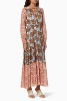 Floral Print Cotton Dress - thumbnail