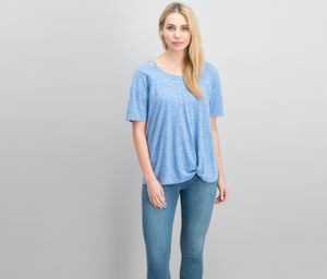 Womens Cutout High-Low T-Shirt  Cold Sea