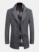 Detachable Scarf Wool Overcoat