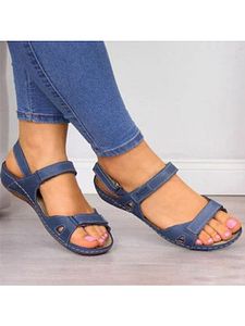 Plain Peep Toe Casual Travel Flat Sandals