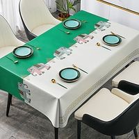 Waterproof Tablecloth PVC Oilproof Rectangle Table Cloth Table Cover for Party, Family Dining, Restrant miniinthebox - thumbnail