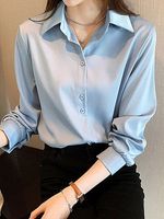 Chiffon Fashion Professional Temperament Long-sleeved Blouses