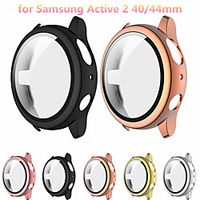 Protective Case Compatible for Samsung Galaxy Active 2 44mm 40mm with Screen Protector Hard PC Case Slim Tempered Glass Screen Protector Overall Protective Cover miniinthebox - thumbnail