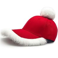 Santa Hat Christmas Costume Baseball Cap Hat Xmas Accessories For Kids Adults Adjustable Christmas Eve Party miniinthebox - thumbnail
