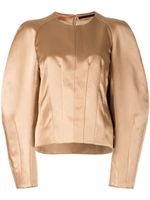 Haider Ackermann darted round sleeve top - Brown