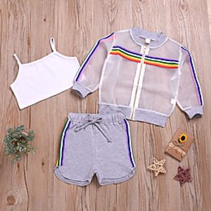 Toddler Girls' Clothing Set Long Sleeve Purple Graphic Print Active Regular 3-12 Years Lightinthebox