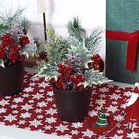 2023 Home Christmas Decorative Ornaments Artificial Pine Branches Pine Nuts Small Potted Plants Suitable for Christmas Party Desktop Shelves Window Sills Placement and Decoration Lightinthebox - thumbnail