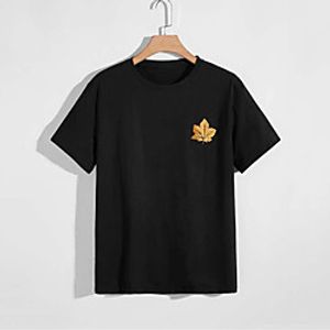 Men's Unisex T shirt Shirt Hot Stamping Plants Plus Size Print Short Sleeve Casual Tops 100% Cotton Basic Casual Fashion Round Neck Black  Summer Lightinthebox