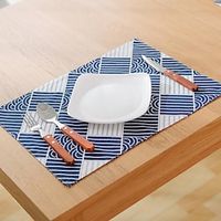 Dining Table Placemats Set of 4 Heat Resistant Non-Slip Dining Table Place Mats for Holiday Banque Kitchen Table Decor miniinthebox - thumbnail