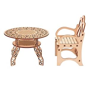 3D Wooden Puzzle Table and Chair Set Model Building Kits  Christmas Birthday Gift for Kids BoysGirls Lightinthebox