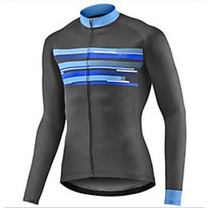 CAWANFLY Men's Long Sleeve Cycling Jersey Dark Gray Bike Tracksuit Jersey Top Road Bike Cycling Quick Dry Sports Clothing Apparel  Micro-elastic Lightinthebox