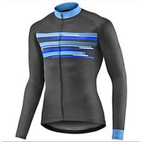 CAWANFLY Men's Long Sleeve Cycling Jersey Dark Gray Bike Tracksuit Jersey Top Road Bike Cycling Quick Dry Sports Clothing Apparel  Micro-elastic Lightinthebox - thumbnail