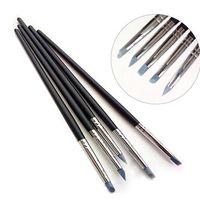 5 Pcs Nail Art Pen Brushes Soft Silicone Carving Sculpture UV Gel Building Pencil DIY Tools