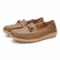 Metal Slip On Round Toe Flat Loafers