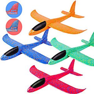 4 Pack Glider Plane Toys, 17.5 Large Throwing Foam Airplane, Dual Flight Mode Flying Toy, The Best Outdoor Sport Toy Gifts for Kids miniinthebox