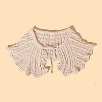 Women's Shrug Lace up Knitted Pure Color Stylish Elegant Casual Sleeveless Sweater Cardigans Crew Neck Spring Summer Yellow Beige Coffee miniinthebox - thumbnail