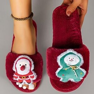 Women's Slippers Furry Feather Fuzzy Slippers Fluffy Slippers House Slippers Home Winter Flower Flat Heel Round Toe Synthetics Loafer Solid Colored Black White Yellow miniinthebox