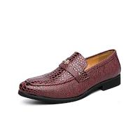 Men's Loafers Slip-Ons British Style Plaid Shoes Plus Size Business Casual Outdoor Daily PU Comfortable Loafer Black Burgundy Summer Lightinthebox