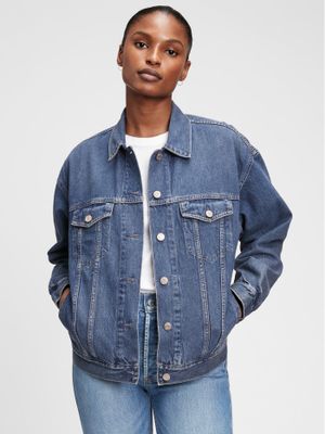 Oversized Denim Jacket With Washwell™ Oversized Denim Jacket With Washwell™