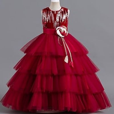 Kids Girls' Party Dress Solid Color Sleeveless Performance Wedding Birthday Sequins Adorable Princess Beautiful Cotton Party Dress Spring Fall Winter 3-12 Years Red Blue Green Lightinthebox Kids Girls' Party Dress Solid Color Sleeveless Performance Wedding Birthday Sequins Adorable Princess Beautiful Cotton Party Dress Spring Fall Winter 3-12 Years Red Blue Green Lightinthebox